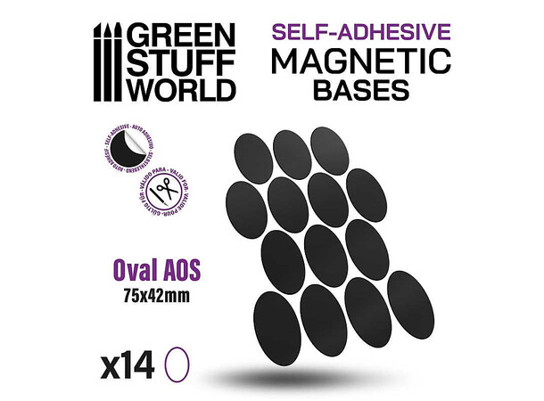 Magnetic Bases - 75x42mm (14 stk) Green Stuff World
