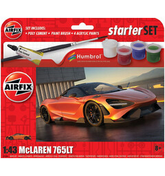 McLaren 765LT Starter Set Airfix 1:43 Byggsats 11 cm