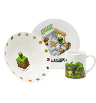 Minecraft Frukostset - 3 delar
