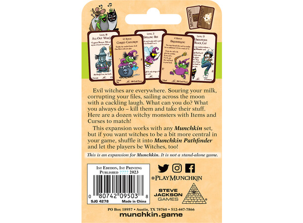 Munchkin Witches Expansion Utvidelse til Munchkin 