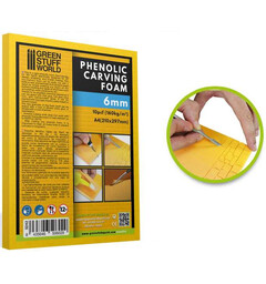 Phenolic Carving Foam 6mm - A4 (2 st) Green Stuff World
