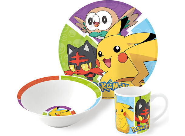 Pokemon Frukostset - 3 delar 