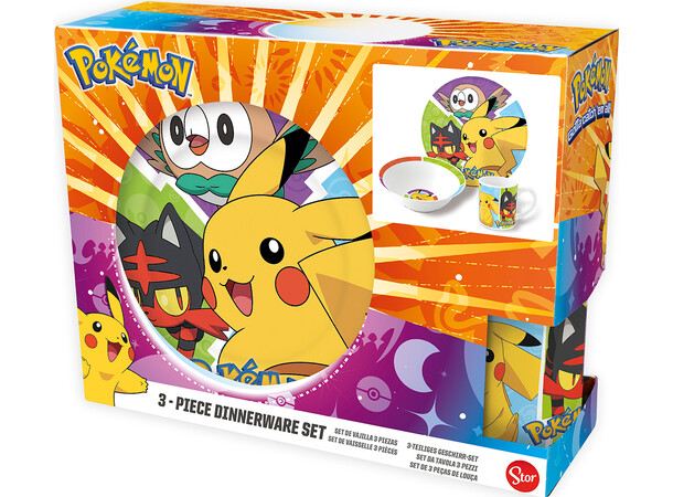 Pokemon Frukostset - 3 delar 