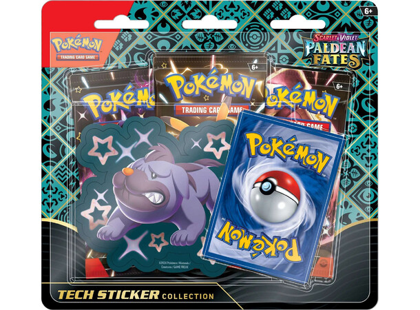 Pokemon Paldean Fates Sticker Maschiff Tech Sticker Collection - Shiny Maschiff