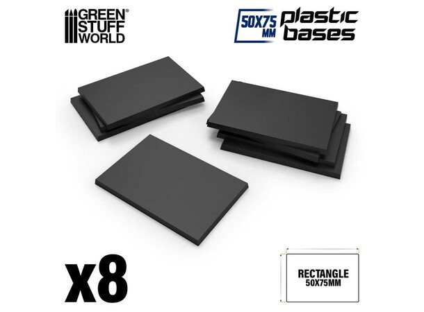 Rectangular Plastic Bases 50x75mm 8 st Green Stuff World - Till Old World 