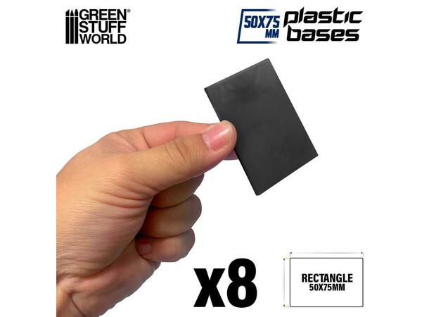 Rectangular Plastic Bases 50x75mm 8 stk Green Stuff World - Passer til Old World 