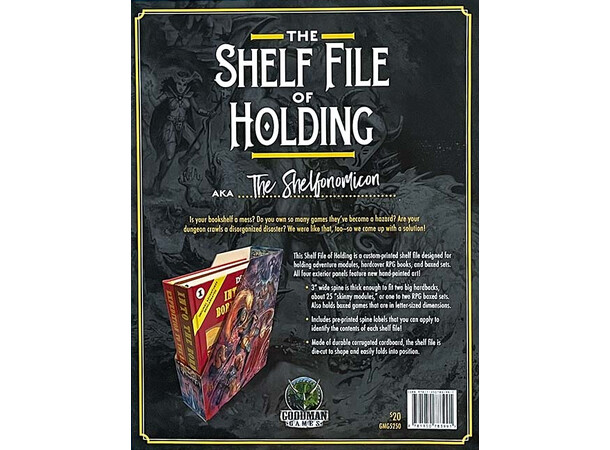 Shelf File of Holding Perm Förvaring av RPG-böcker 
