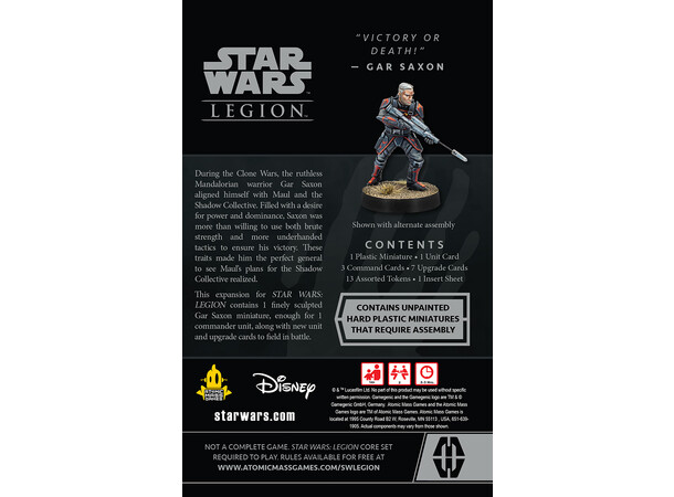 Star Wars Legion Gar Saxon Expansion Expansion till Star Wars Legion 