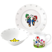 Super Mario Frokostsett Keramik 3 deler 