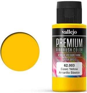 Vallejo Premium Basic Yellow 60ml Premium Airbrush Color 