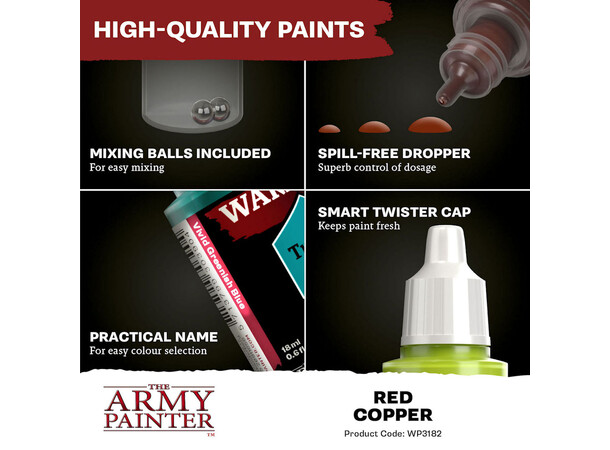 Warpaints Fanatic Red Copper Army Painter Metallic