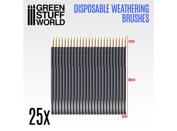 Weathering Engångsbruk Penslar (25 st) Green Stuff World 