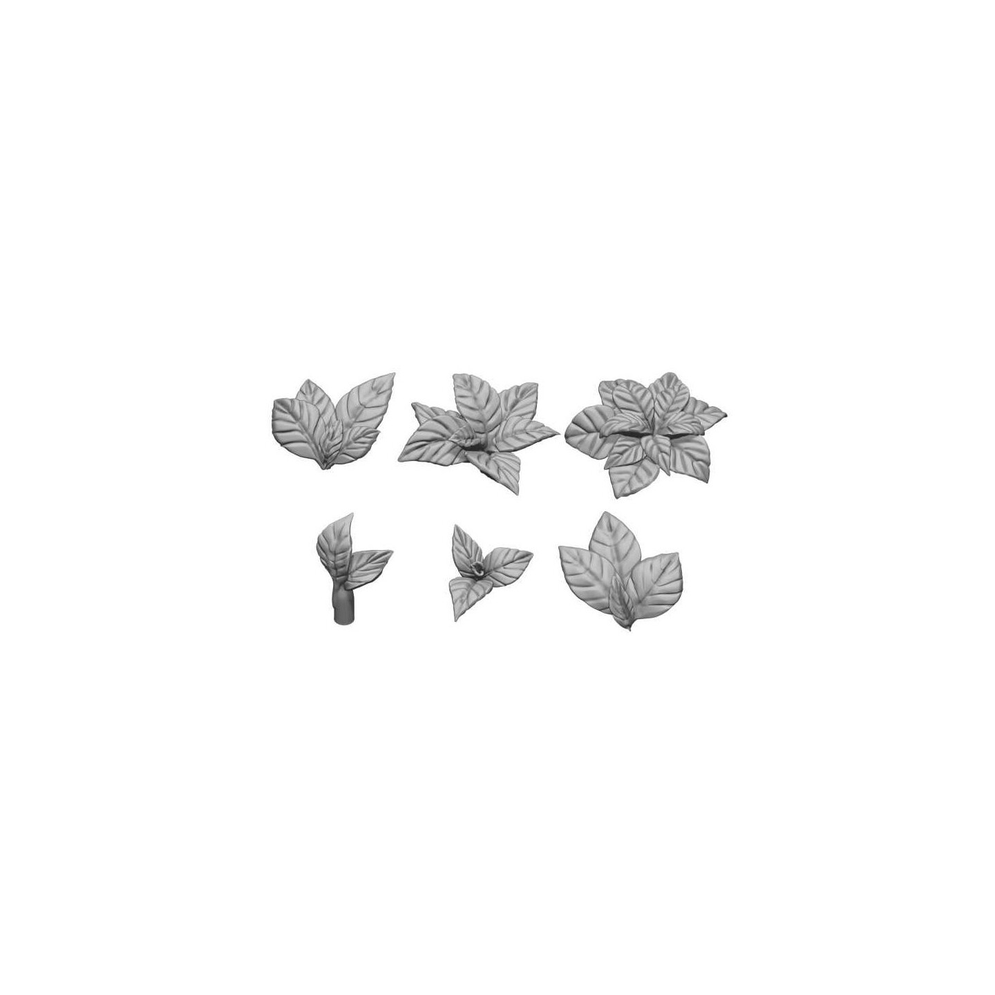 Large Leaves 3D Printed (30 stk) 1:48 Green Stuff World
