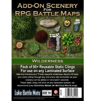 Book of Battlemats ADD-ON Wilderness Klistremerker til Book of Battlemats