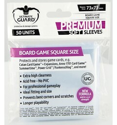 Brettspill Kortbeskyttere 50stk 73x73mm Square - Ultimate Guard