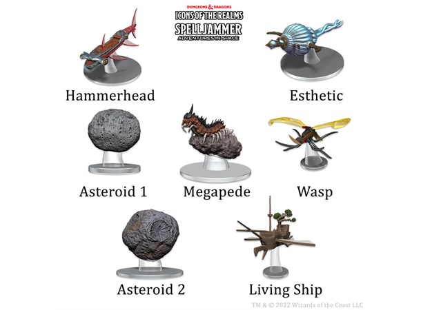 D&D Figur Icons Asteroid Encounters Spelljammer Ship Scale