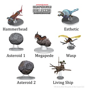 D&D Figur Icons Asteroid Encounters Spelljammer Ship Scale 