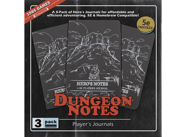 Dungeon Notes Heros Journals - 3 st 