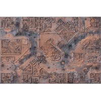 Gaming Mat - Desert Warzone City 6x4 180 x 120 cm - Kraken Wargames