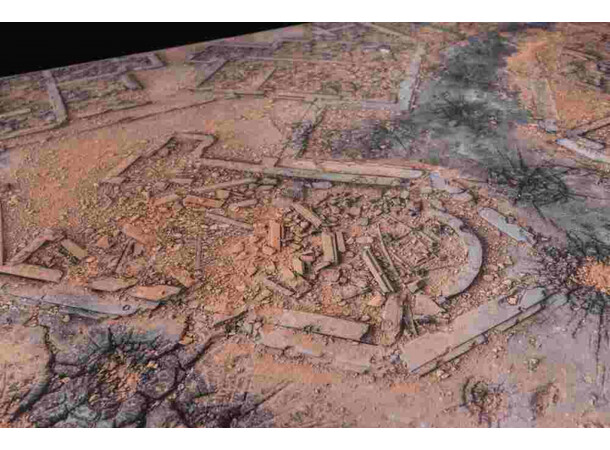 Gaming Mat - Desert Warzone City 6x4 180 x 120 cm - Kraken Wargames 