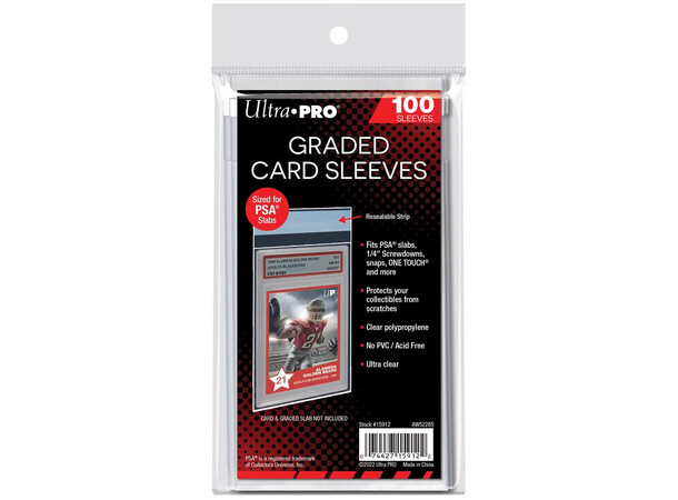 Graded Card Sleeves för PSA - 100 st Ultra Pro Resealable Sleeves 