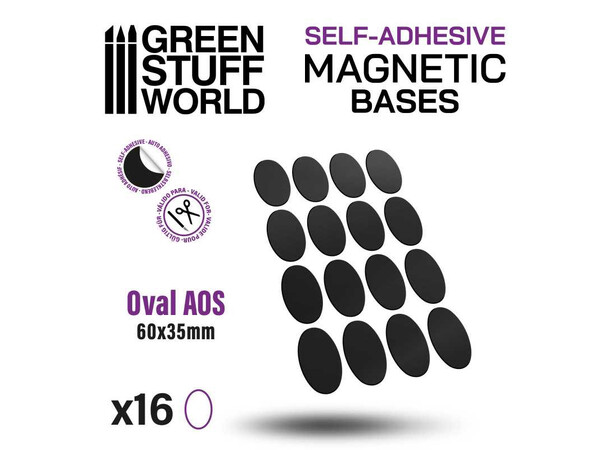 Magnetic Bases - 60x35mm (16 st) Green Stuff World 