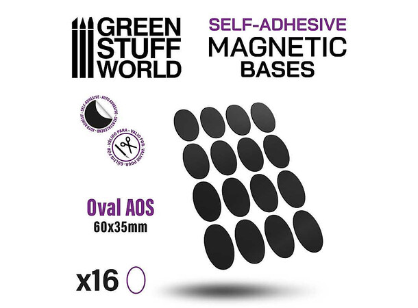Magnetic Bases - 60x35mm (16 stk) Green Stuff World