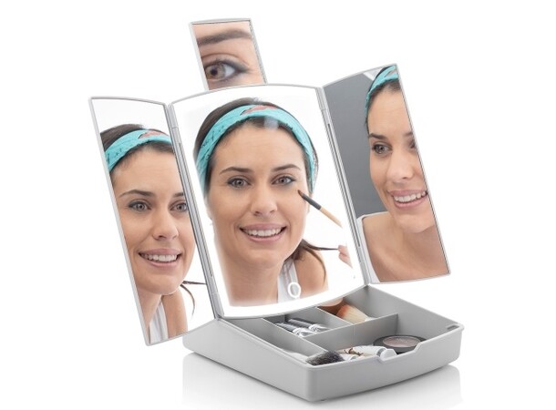 Panomir 3-i-1 LED Sminke Speil/Boks
