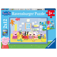 Peppa Gris Puslespill 2x12 biter Ravensburger Puzzle