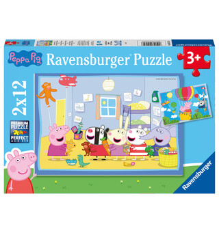 Peppa Gris Puslespill 2x12 biter Ravensburger Puzzle