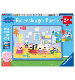 Peppa Gris Puslespill 2x12 biter Ravensburger Puzzle