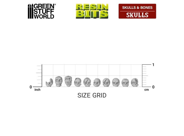 Resin Skallar Skulls - 85 st Green Stuff World 