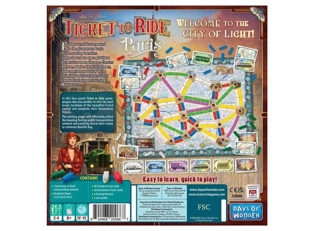 Ticket to Ride Paris Brettspill 