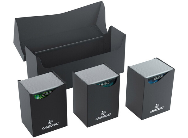 Triple Deck Holder 240+ Black GameGenic Casual Deck Boxes 