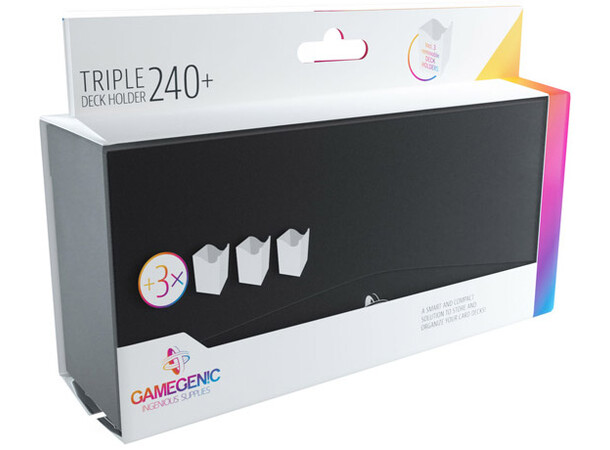 Triple Deck Holder 240+ Black GameGenic Casual Deck Boxes 