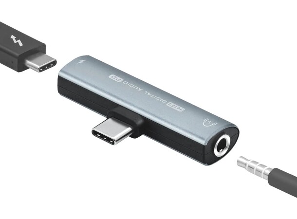USB-C til 3.5mm Audio & Charger Lad mens du hører på musikk med minijack 