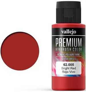 Vallejo Premium Basic Bright Red 60ml Premium Airbrush Color 