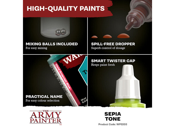 Warpaints Fanatic Sepia Tone Army Painter Wash