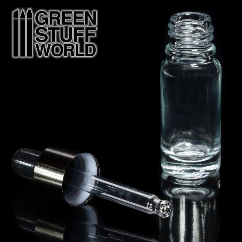 Empty Glass Jar with Pipette Green Stuff World