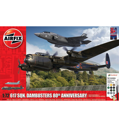 617 Dambusters 80th Anniv. Starter Set Airfix 1:72 Byggsats 30 cm