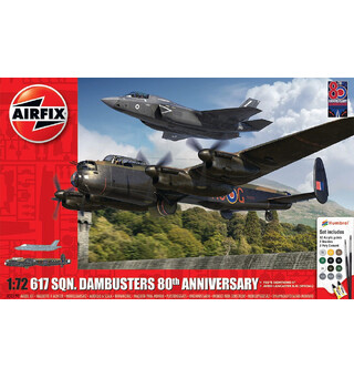 617 Dambusters 80th Anniv. Starter Set Airfix 1:72 Byggesett 30 cm