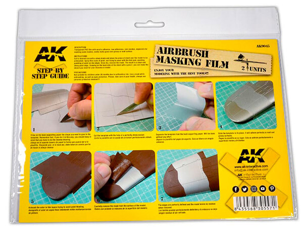 AK Airbrush Maskeringsfilm - 2 st 