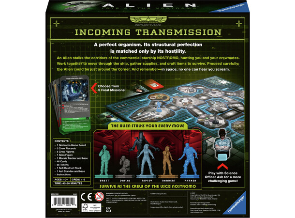 Alien Fate of the Nostromo Brettspill 