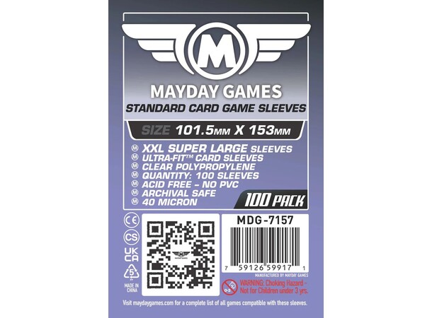 Brettspill Kortbeskyttere x100 101,5x153 Mayday Premium XXL Super Large 