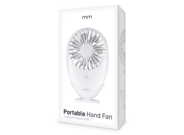 Bärbar handfläkt - Vit Portable Hand Fan 