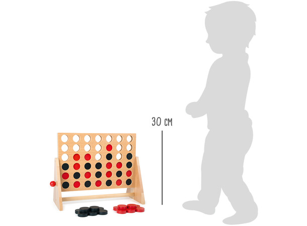 Fyra på rad - Stor utgåva i trä 30cm Svensk utgåva 