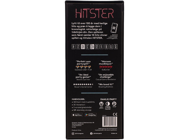 Hitster Partyspill Norsk utgave 