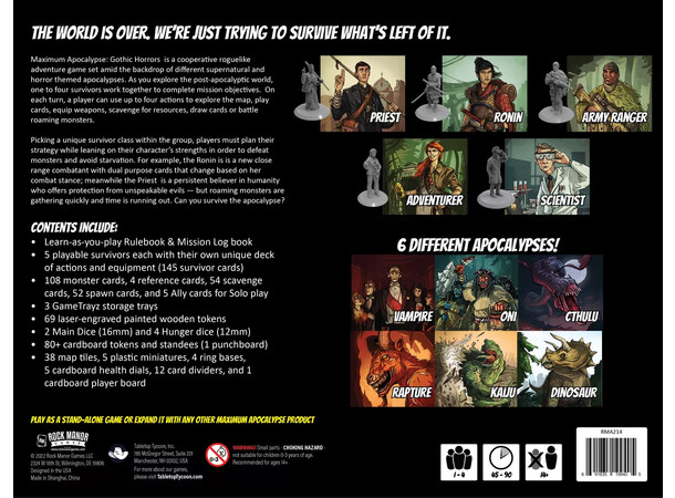 Maximum Apocalypse Gothic Horrors Brädspel - Second Edition 