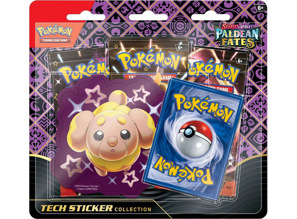 Pokemon Paldean Fates Sticker Fidough Tech Sticker Collection - Shiny Fidough