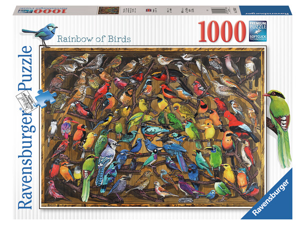 Rainbow of Birds 1000 biter Puslespill Ravensburger Puzzle